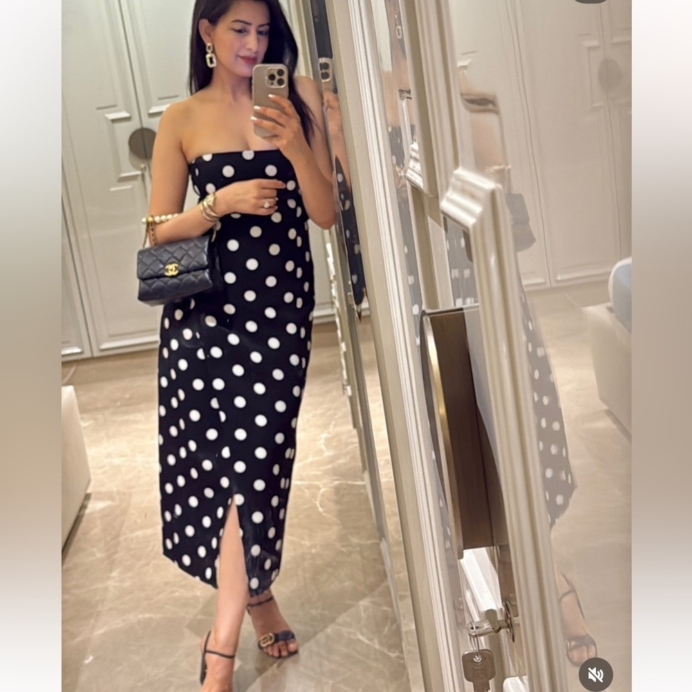 Zara ZW Collection Strapless Polka Dot Dress - Picture 4 of 10